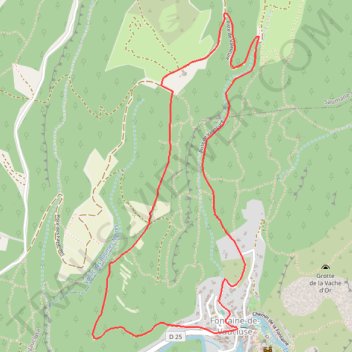 Itinéraire fontaines-de-vaucluse-2018, distance, dénivelé, altitude, carte, profil, trace GPS