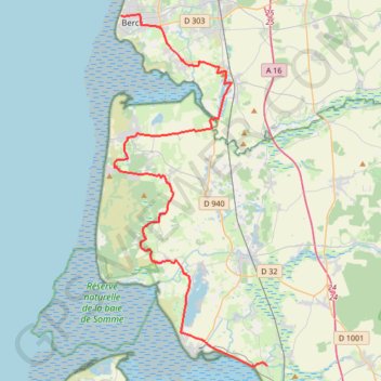 Itinéraire Ponthoile -> Hotel neptune Berck (48,9 km), distance, dénivelé, altitude, carte, profil, trace GPS