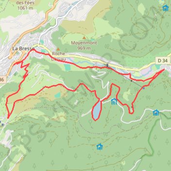 Itinéraire CIRCUIT VTT N°14, distance, dénivelé, altitude, carte, profil, trace GPS