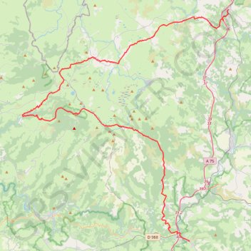 Itinéraire De Aumont-Aubrac à La Canourgue, distance, dénivelé, altitude, carte, profil, trace GPS