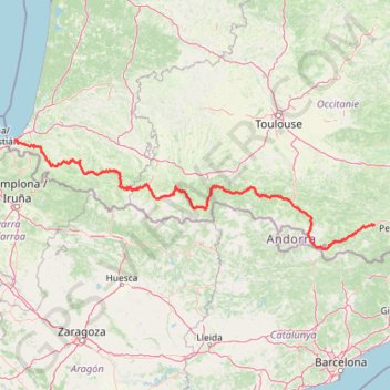 Itinéraire Trans Pyrénées moto_1, distance, dénivelé, altitude, carte, profil, trace GPS