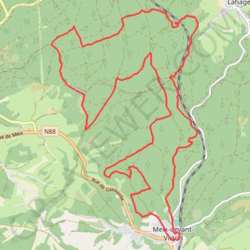 Itinéraire Course à pied depuis Meix-devant-Virton, distance, dénivelé, altitude, carte, profil, trace GPS