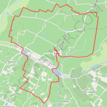 Itinéraire 🚴 Trace ,boucle de Parsac, distance, dénivelé, altitude, carte, profil, trace GPS