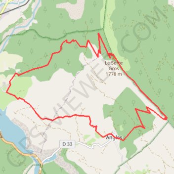 Itinéraire Cretes des serres, distance, dénivelé, altitude, carte, profil, trace GPS