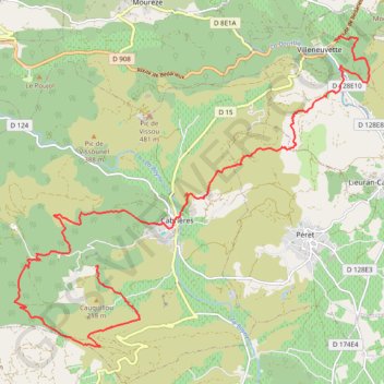 Itinéraire Les ontagnes, distance, dénivelé, altitude, carte, profil, trace GPS