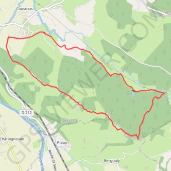 Itinéraire Coarraze Sargaillouse, distance, dénivelé, altitude, carte, profil, trace GPS