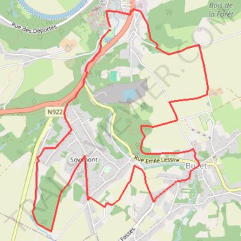 Itinéraire floreffe_sovimont-22618816-1765397055-19, distance, dénivelé, altitude, carte, profil, trace GPS