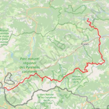 Itinéraire GR36 De Sournia à Bourg-Madame (Pyrénées-Orientales), distance, dénivelé, altitude, carte, profil, trace GPS