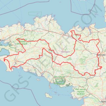 Itinéraire Stations vertes de bretagne, distance, dénivelé, altitude, carte, profil, trace GPS