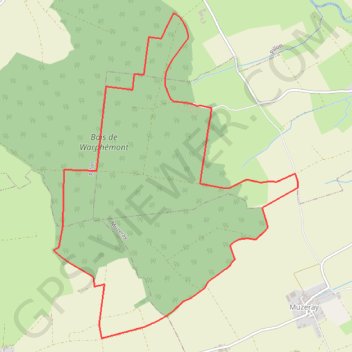 Itinéraire Bois de Warphemont - Duzey, distance, dénivelé, altitude, carte, profil, trace GPS