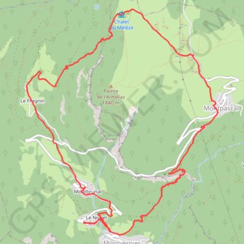 Itinéraire Randonnée Fragnin, distance, dénivelé, altitude, carte, profil, trace GPS