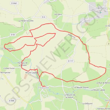 Itinéraire Tréauville (50340), distance, dénivelé, altitude, carte, profil, trace GPS