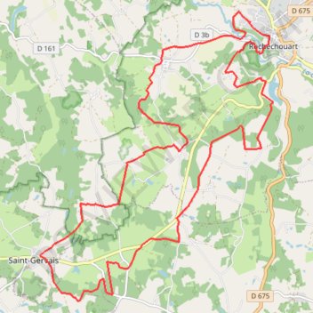 Itinéraire Rochechouart. metéorite & crêtes, distance, dénivelé, altitude, carte, profil, trace GPS