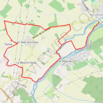 Itinéraire Vindelle entre fleuve et prairies-15822105, distance, dénivelé, altitude, carte, profil, trace GPS