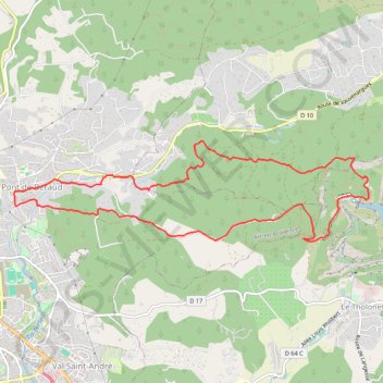 Itinéraire Aix-en-Provence -- Barrage Zola, distance, dénivelé, altitude, carte, profil, trace GPS