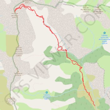 Itinéraire Le Sommet du Caduc, distance, dénivelé, altitude, carte, profil, trace GPS