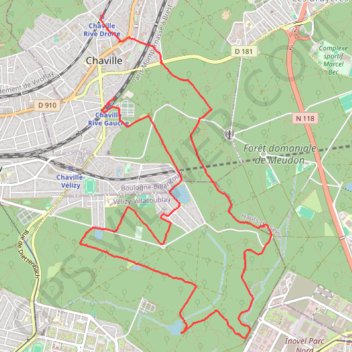 Itinéraire Les dolmens de la forêt de Meudon, distance, dénivelé, altitude, carte, profil, trace GPS