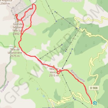 Itinéraire Grande Seolane par col d Allos, distance, dénivelé, altitude, carte, profil, trace GPS