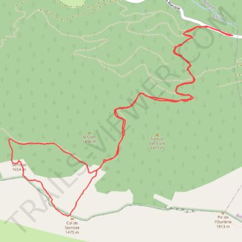 Itinéraire Serrisse depuis RD 294, distance, dénivelé, altitude, carte, profil, trace GPS