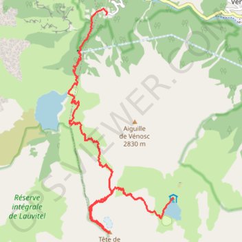 Itinéraire Refuge de la Muzelle, Tête de la Muraillette, la Danchère, distance, dénivelé, altitude, carte, profil, trace GPS