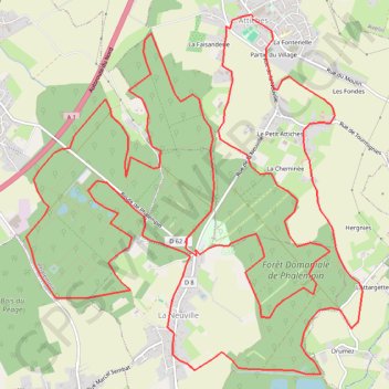 Itinéraire Rando à Attiches, distance, dénivelé, altitude, carte, profil, trace GPS