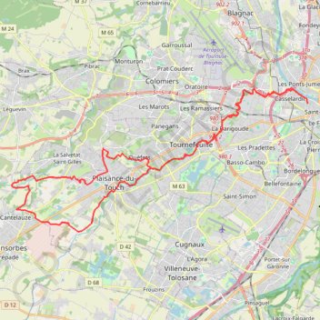 Itinéraire De Toulouse à Plaisance-du-Touch, distance, dénivelé, altitude, carte, profil, trace GPS