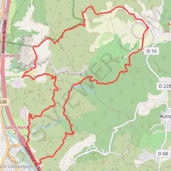 Itinéraire Roquerousse - Le Talagard, distance, dénivelé, altitude, carte, profil, trace GPS