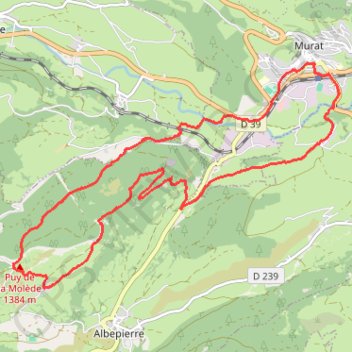 Itinéraire PR VERT LE COL DE LA MOLEDE, distance, dénivelé, altitude, carte, profil, trace GPS