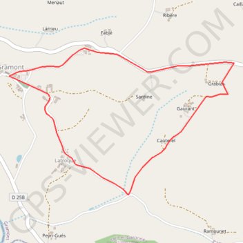 Itinéraire Gramont - Balade des hameaux, distance, dénivelé, altitude, carte, profil, trace GPS