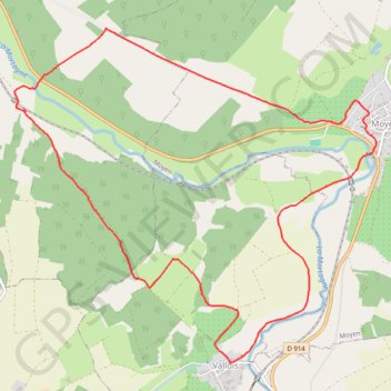 Itinéraire Vallée de la Mortagne, distance, dénivelé, altitude, carte, profil, trace GPS