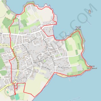 Itinéraire Erquy - Minihic sur Rance, distance, dénivelé, altitude, carte, profil, trace GPS