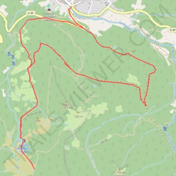 Itinéraire OU24 La valée du fouillet, distance, dénivelé, altitude, carte, profil, trace GPS