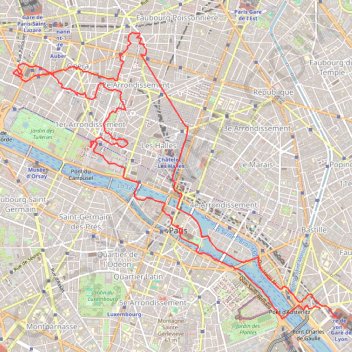 Itinéraire Rando parisienne, les randonneurs de l'Ecole, distance, dénivelé, altitude, carte, profil, trace GPS