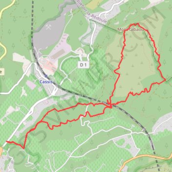 Itinéraire Rando Cassis - Mont Gibaou, distance, dénivelé, altitude, carte, profil, trace GPS