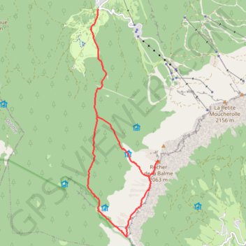 Itinéraire Les Rochers de la Balme, distance, dénivelé, altitude, carte, profil, trace GPS