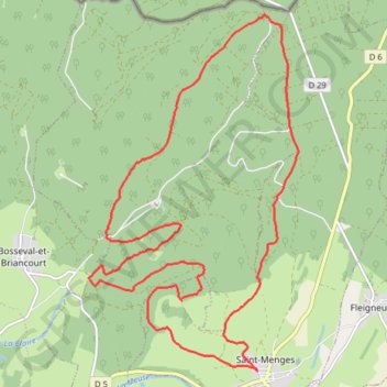 Itinéraire Saint menges, distance, dénivelé, altitude, carte, profil, trace GPS