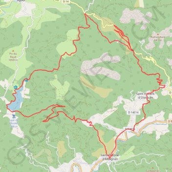 Itinéraire Le saut de vezoles, distance, dénivelé, altitude, carte, profil, trace GPS