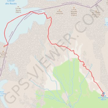 Itinéraire Les Rouies, distance, dénivelé, altitude, carte, profil, trace GPS