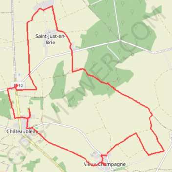 Itinéraire Ruine gallo romaine - Châteaubleau, distance, dénivelé, altitude, carte, profil, trace GPS