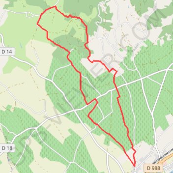 Itinéraire L'Isle-sur-Tarn GRP, distance, dénivelé, altitude, carte, profil, trace GPS