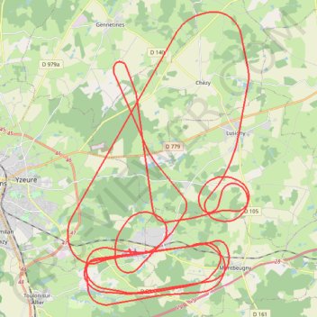 Itinéraire 24/12/2023 LFHY (16:29) LFHY (17:22), distance, dénivelé, altitude, carte, profil, trace GPS