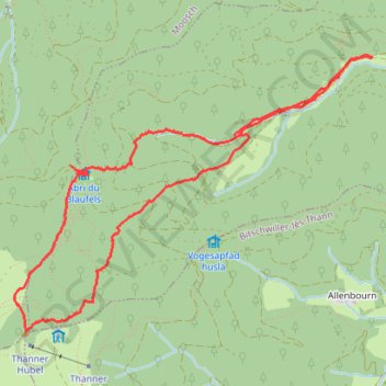 Itinéraire Thanner Hubel, distance, dénivelé, altitude, carte, profil, trace GPS