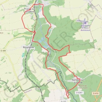 Itinéraire Buno Bonneveaux, distance, dénivelé, altitude, carte, profil, trace GPS