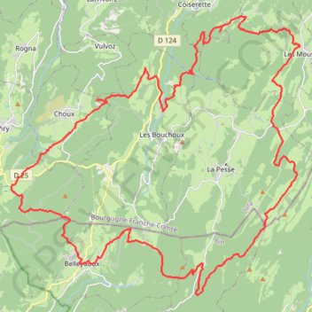 Itinéraire Autour des Bouchoux, distance, dénivelé, altitude, carte, profil, trace GPS