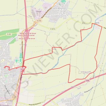 Itinéraire 20180331_Cebazat-sentier_du_renard, distance, dénivelé, altitude, carte, profil, trace GPS
