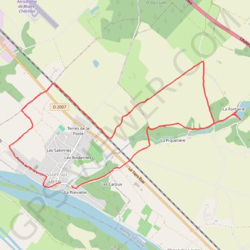 Itinéraire Ousson-sur-Loire, distance, dénivelé, altitude, carte, profil, trace GPS