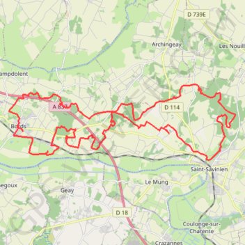 Itinéraire vtt bords 17_ 43 km-3084581, distance, dénivelé, altitude, carte, profil, trace GPS