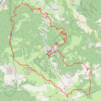 Itinéraire trace, distance, dénivelé, altitude, carte, profil, trace GPS