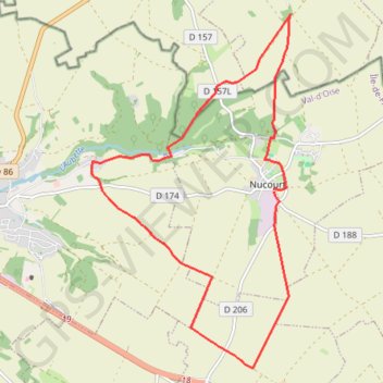 Itinéraire Les cressonnières de l'Aubette, distance, dénivelé, altitude, carte, profil, trace GPS