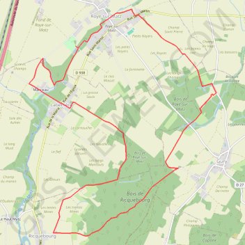 Itinéraire Roye-sur-Matz - Circuit des Bois de Roye, distance, dénivelé, altitude, carte, profil, trace GPS